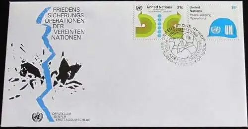 UNO NEW YORK 1980 Mi-Nr. 344/45 FDC