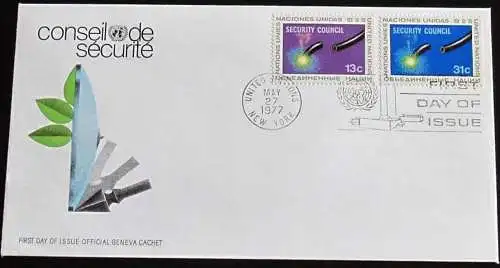 UNO NEW YORK 1977 Mi-Nr. 307/08 FDC