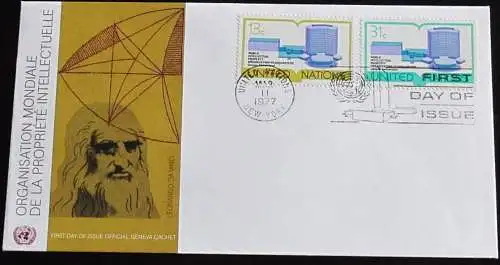 UNO NEW YORK 1977 Mi-Nr. 303/04 FDC