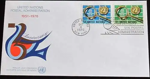 UNO NEW YORK 1976 Mi-Nr. 299/00 FDC