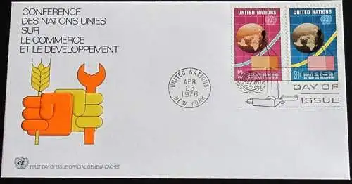 UNO NEW YORK 1976 Mi-Nr. 295/96 FDC