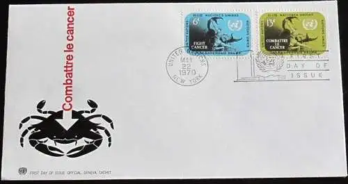 UNO NEW YORK 1970 Mi-Nr. 224/25 FDC