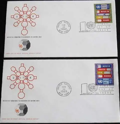 UNO NEW YORK 1969 Mi-Nr. 208/09 FDC