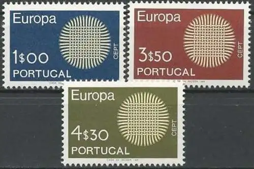 PORTUGAL 1970 Mi-Nr. 1092/94 ** MNH - CEPT