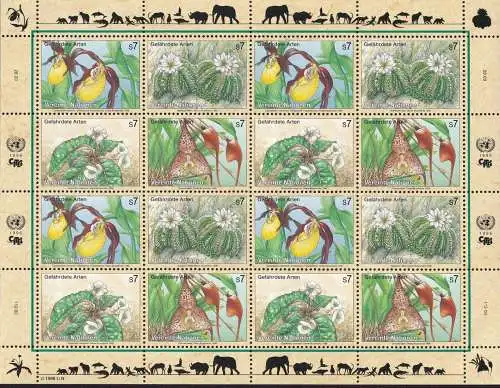 UNO WIEN 1996 Mi-Nr. 205/08 Kleinbogen ** MNH