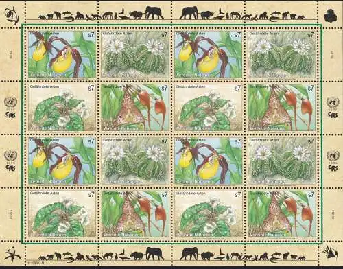 UNO WIEN 1996 Mi-Nr. 205/08 Kleinbogen ** MNH