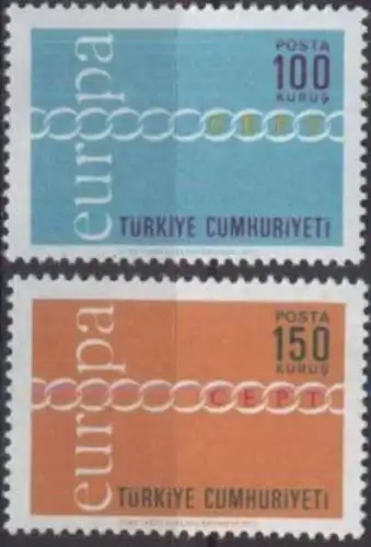 TÜRKEI 1971 Mi-Nr. 2210/11 ** MNH - CEPT