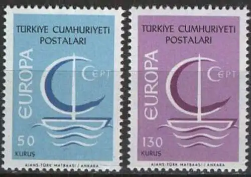 TÜRKEI 1966 Mi-Nr. 2018/19 ** MNH - CEPT