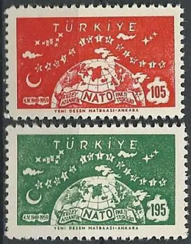 TÜRKEI  1959 Mi-Nr. 1621/22 ** MNH