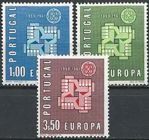 PORTUGAL 1961 Mi-Nr. 907/09 ** MNH - CEPT