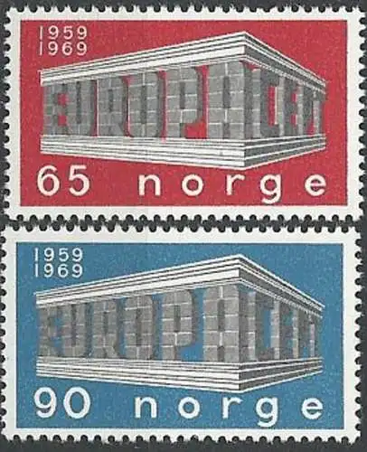 NORWEGEN 1969 Mi-Nr. 583/84 ** MNH - CEPT