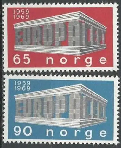 NORWEGEN 1969 Mi-Nr. 583/84 ** MNH - CEPT