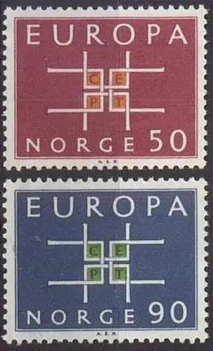 NORWEGEN 1963 Mi-Nr. 498/99 ** MNH