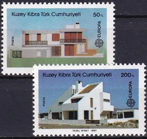 TÜRK. ZYPERN 1987 Mi-Nr. 205/06 A ** MNH - CEPT