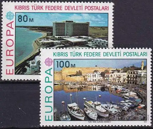 TÜRK. ZYPERN 1977 Mi-Nr. 41/42 ** MNH - CEPT