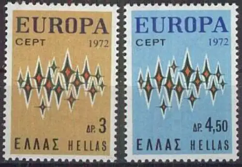 GRIECHENLAND 1972 Mi-Nr. 1106/07 ** MNH - CEPT