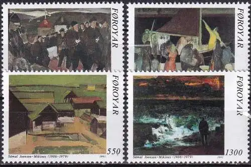 FÄRÖER 1991 Mi-Nr. 223/26 ** MNH