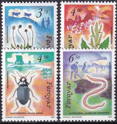 FÄRÖER 1991 Mi-Nr. 211/14 ** MNH