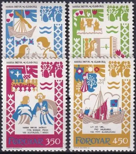 FÄRÖER 1982 Mi-Nr. 75/78 ** MNH