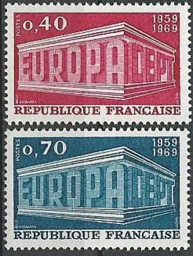 FRANKREICH 1969 Mi-Nr. 1665/66 ** MNH - CEPT