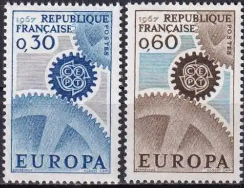 FRANKREICH 1967 Mi-Nr. 1578/79 ** MNH