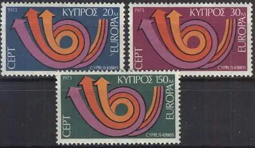 ZYPERN 1973 Mi-Nr. 389/91 ** MNH - CEPT
