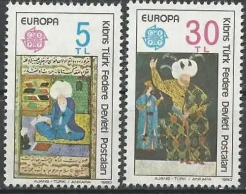 TÜRK. ZYPERN 1980 Mi-Nr. 83/84 ** MNH - CEPT