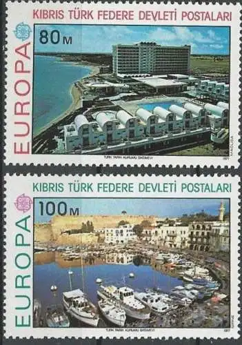 TÜRK. ZYPERN 1977 Mi-Nr. 41/42 ** MNH - CEPT