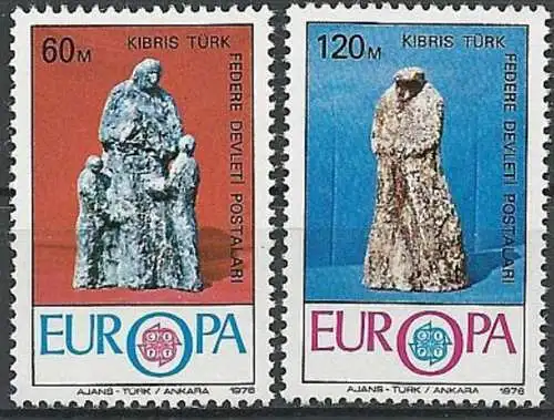 TÜRK. ZYPERN 1976 Mi-Nr. 27/28 ** MNH - CEPT