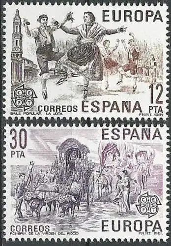 SPANIEN 1981 Mi-Nr. 2498/99 ** MNH - CEPT