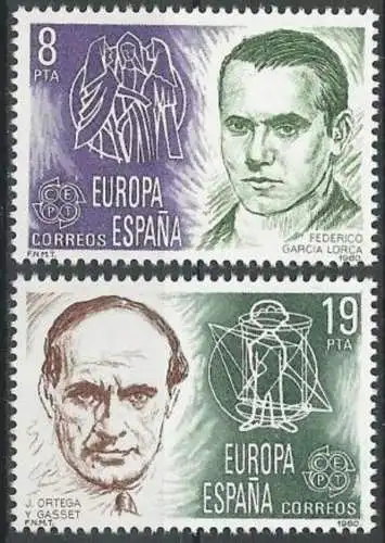 SPANIEN 1980 Mi-Nr. 2460/61 ** MNH - CEPT