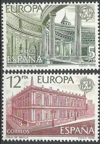 SPANIEN 1978 Mi-Nr. 2366/67 ** MNH - CEPT