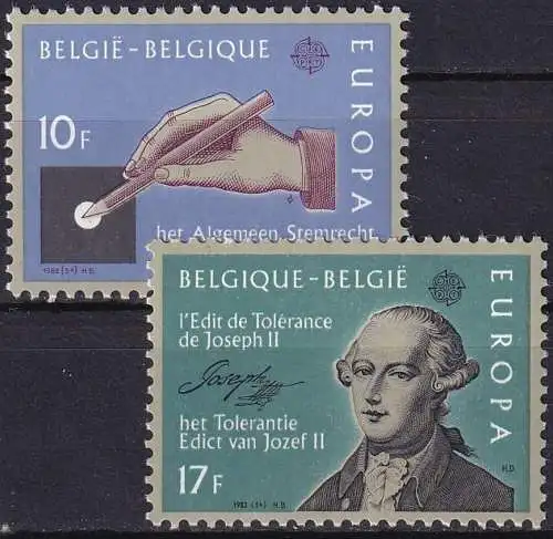 BELGIEN 1982 Mi-Nr. 2100/01 ** MNH - CEPT