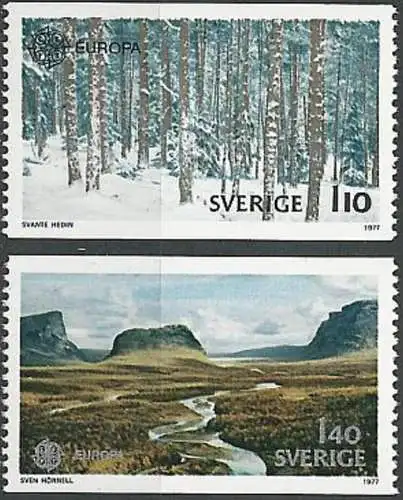 SCHWEDEN 1977 Mi-Nr. 989/90 ** MNH - CEPT