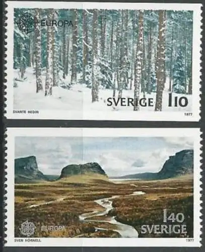 SCHWEDEN 1977 Mi-Nr. 989/90 ** MNH - CEPT