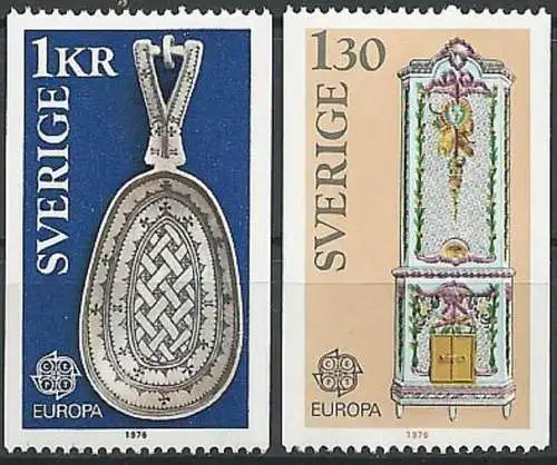 SCHWEDEN 1976 Mi-Nr. 943/44 ** MNH - CEPT