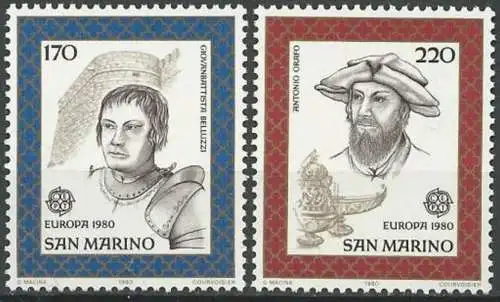 SAN MARINO 1980 Mi-Nr. 1212/13 ** MNH - CEPT