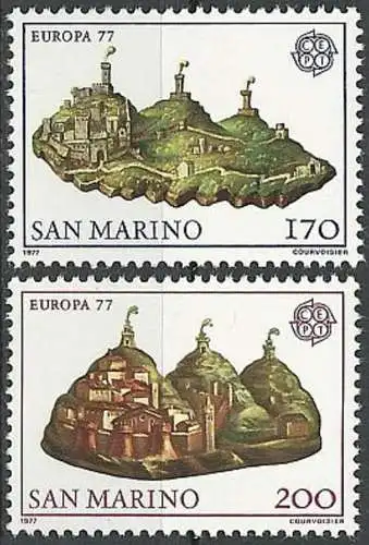 SAN MARINO 1977 Mi-Nr. 1131/32 ** MNH - CEPT