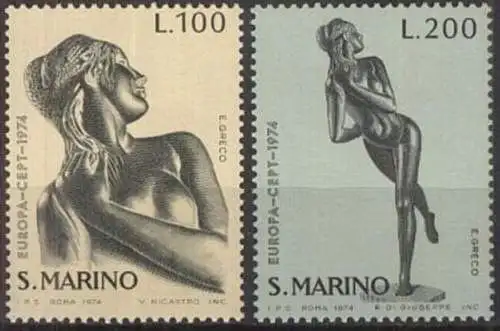 SAN MARINO 1974 Mi-Nr. 1067/68 ** MNH -  CEPT