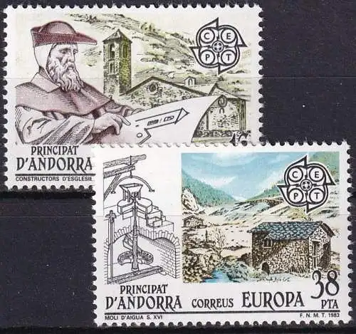 SPAN. ANDORRA 1983 Mi-Nr. 165/66 ** MNH - CEPT