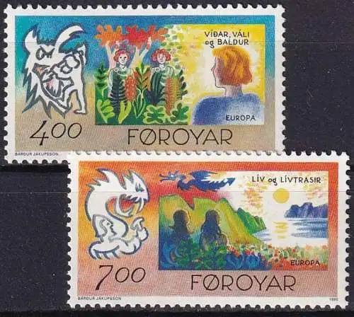 FÄRÖER 1995 Mi-Nr. 278/79 ** MNH - CEPT