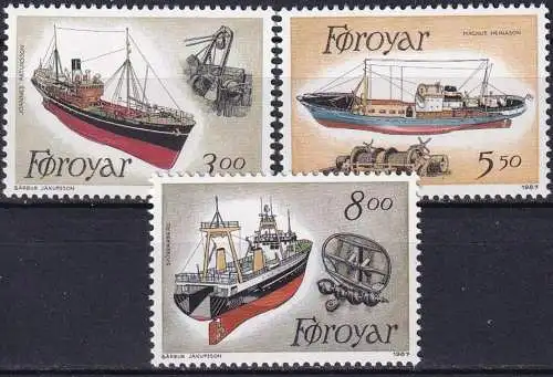 FÄRÖER 1987 Mi-Nr. 151/53 ** MNH