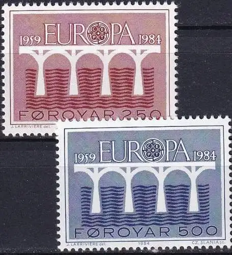 FÄRÖER 1984 Mi-Nr. 97/98 ** MNH - CEPT