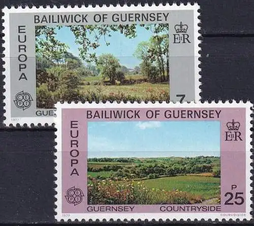 GUERNSEY 1977 Mi-Nr. 147/48 ** MNH - CEPT