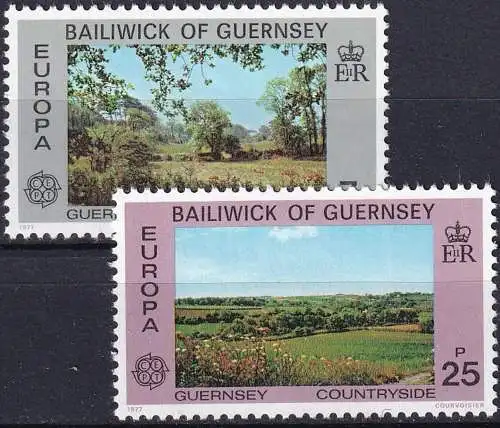 GUERNSEY 1977 Mi-Nr. 147/48 ** MNH - CEPT