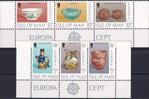 ISLE OF MAN 1976 Mi-Nr. 82/87 Zusammendruck ** MNH