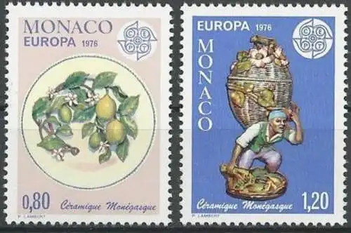 MONACO 1976 Mi-Nr. 1230/31 ** MNH - CEPT
