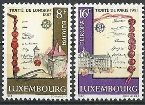 LUXEMBURG 1982 Mi-Nr. 1052/53 ** MNH - CEPT