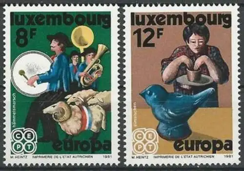 LUXEMBURG 1981 Mi-Nr. 1031/32 ** MNH