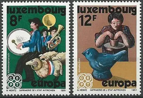 LUXEMBURG 1981 Mi-Nr. 1031/32 ** MNH - CEPT